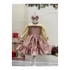 Pudra Pembesi Kız Çocuk Elbisesi