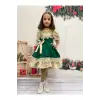 Mona Roza Dantelli Prenses Kollu Kız Çocuk Elbisesi