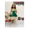 Mona Roza Dantelli Prenses Kollu Kız Çocuk Elbisesi