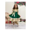 Mona Roza Dantelli Prenses Kollu Kız Çocuk Elbisesi