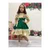 Mona Roza Dantelli Prenses Kollu Kız Çocuk Elbisesi