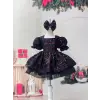 Siyah Kırmızı Pırıltılı Yılbaşı Prenses Elbisesi Abiye
