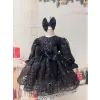 Siyah Payetli Kız Çocuk Abiye Elbise