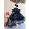 Lacivert Taşlı Kuyruklu Kız Çocuk Abiye