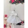 Beyaz kurdeleli kız çocuk abiye