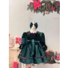 Koyu Zümrüt Yeşil (Kadife Kız Çocuk Elbise Abiye
