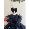 Lacivert Taşlı Kız Çocuk Abiye