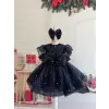 Lacivert Taşlı Kız Çocuk Abiye