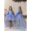 Mavisi (Kuyruklu) Kız Çocuk Abiye Elbisesi