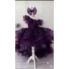 Mor Kuyruklu tek Omuzlu  Kız Çocuk Abiye Elbise
