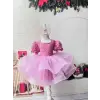 Pembe Işıltılı Prenses Elbisesi Abiye