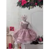 Pudra Askılı Kol Kız Çocuck Elbise Abiye