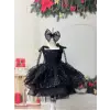 Siya payetli Askılı Kız Çocuk Elbisesi