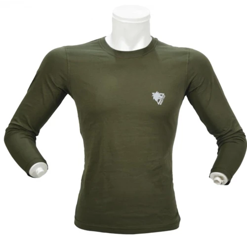 Astüm %100 Pamuk Haki Uzun Kollu Tişört