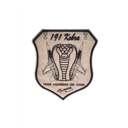 Astüm 191 Filo Tarihi Yaşadığımız Gibi Yazdık Deri Peç - Arma - Askeri Patch