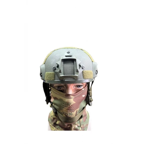 Astüm Koruyucu Kısa Haki Raylı Airsoft Kask Miğfer