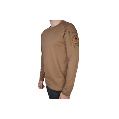 Astüm Beldaran Cepli Uzun Kollu Taktik Tişört Bej