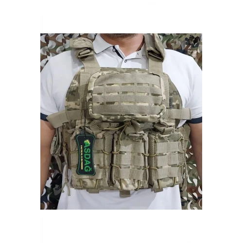 Astüm Hücum Yeleği Hızlı Serbest Bırakma Sistemli 4 Kilitli