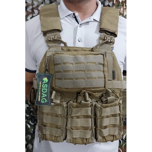 Astüm Hücum Yeleği Hızlı Serbest Bırakma Sistemli 4 Kilitli