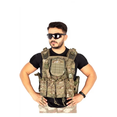 Astüm Tam Donanımlı Hücum Yeleği Haki Kamuflaj