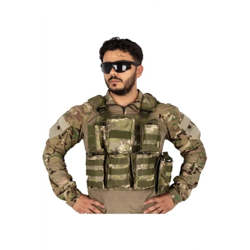 Astüm Yeşil Kamuflaj Hücum Yeleği