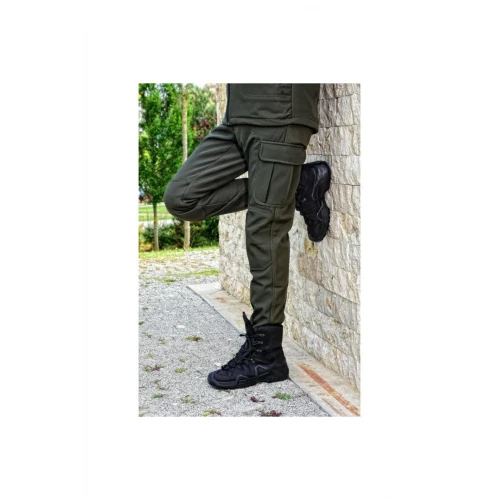 Astüm Softshell Pantolon (Haki) Su ve Rüzgar Geçirmez İçi Polarlı