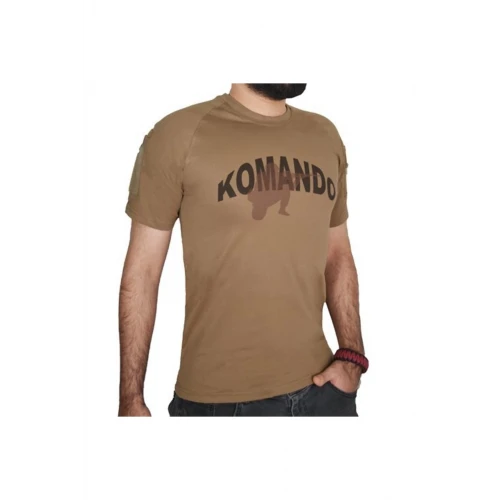 Astüm Komando Yazılı Kısa Kollu Baskılı Taktik Tişört Nano