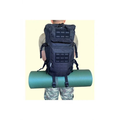 Astüm Siyah Cordura Kumaş Taktikal Sırt Çantası 55 L