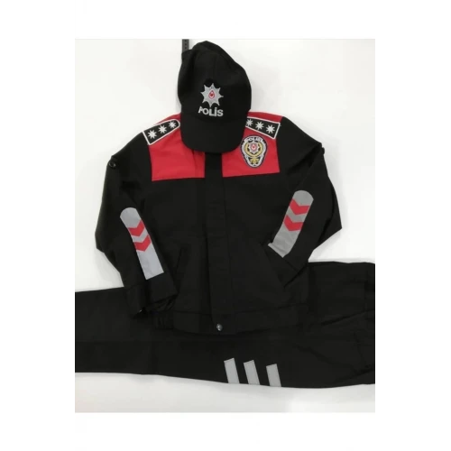 Astüm Unisex Çocuk Siyah Yunus Polis Kıyafeti