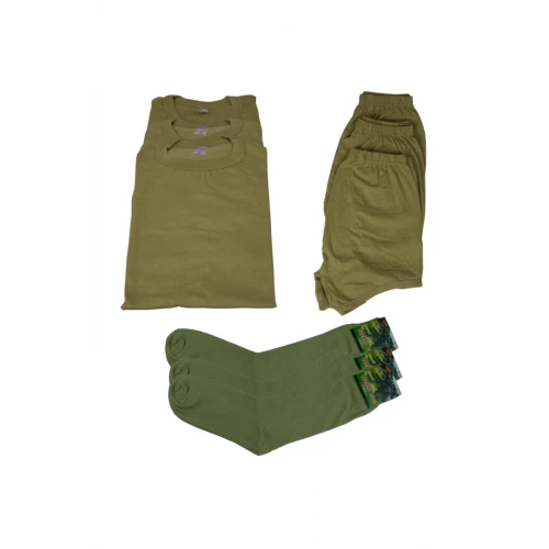 Astüm Asker Malzemeleri Atlet Külot Penye Çorap Takım 3 Er Adet Takım