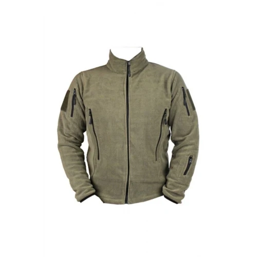 Astüm Unisex Haki Yeşil 5 Cepli Polar Mont