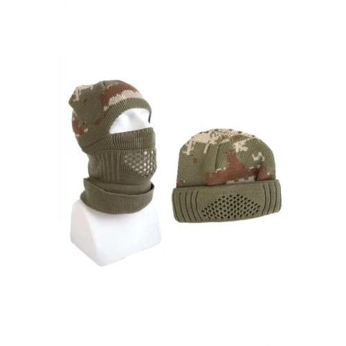Astüm Kamuflaj Desenli Kar Maskesi - Askeri Bere