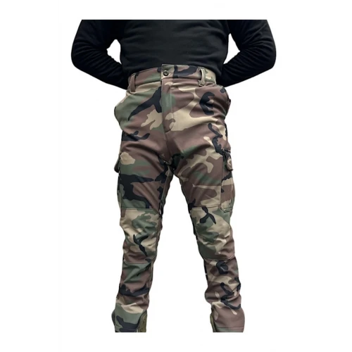 Astüm Softshell Kamuflaj Desenli Su ve Rüzgar Geçirmez Pantolon