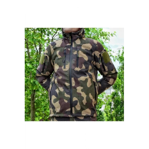 Astüm Softshell Su Ve Rüzgar Geçirmez Mont Nokta Desenli