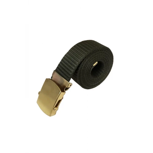 Astüm Sarı Tokalı Haki Asker Kemeri