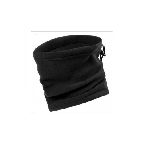 Astüm Unisex Siyah Çok Amaçlı Kışlık Polar Boyunluk Bere