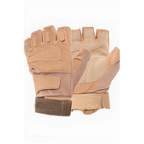 Astüm Solag Taktik BEJ Eldiven Kesik Parmak