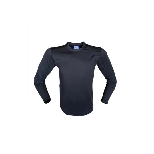 Astüm Erkek Askeri Termal Microfiber Uzun Kol Siyah Tişört