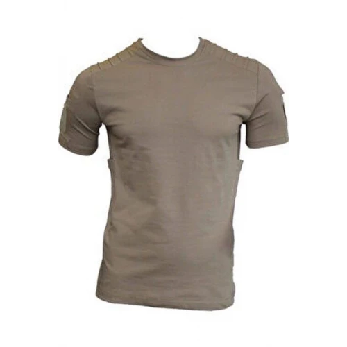 Astüm Erkek Bej Taktik Kısa Kol Pike T-shirt