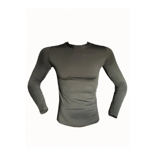 Astüm Erkek Askeri Termal Microfiber Uzun Kol Haki Tişört