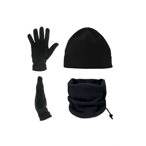 Astüm Polar Bere Ve Boyunluk + Yün Eldiven 3lü Seti