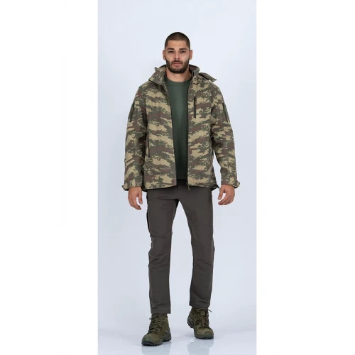 Astüm Taktik Kamuflaj Mont Su Rüzgar Geçirmez Softshell Mont Nano