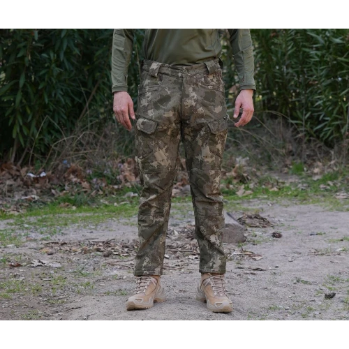 Astüm 8 Cepli Askeri Kamuflaj Desenli Softshell Pantolon, İçi Polarlı Softshell Pantolon