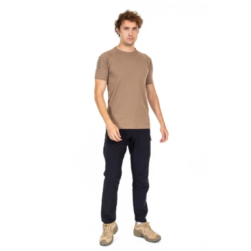 Astüm AKN BİSİKLET YAKA KISA KOLLU TAKTİK T-SHIRT-BEJ