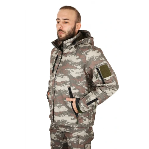 Astüm Askeri Tactical Softshell Polar Mont TSK Kamuflaj
