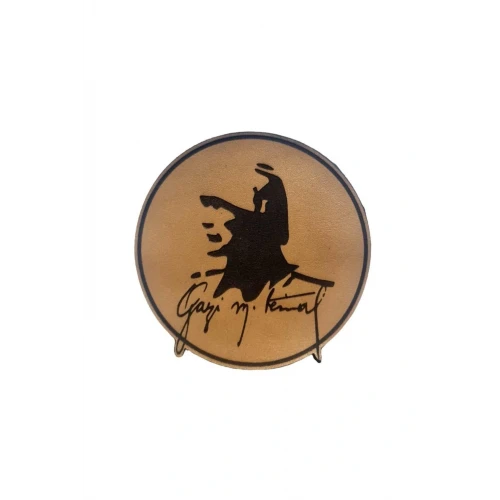 Astüm ATATÜRK Gazi Mustafa Kemal İmzalı - Deri Peç - Arma - Leather Patch