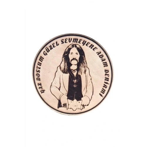 Astüm Barış Manço Deri Peç - Arma - Askeri Patch