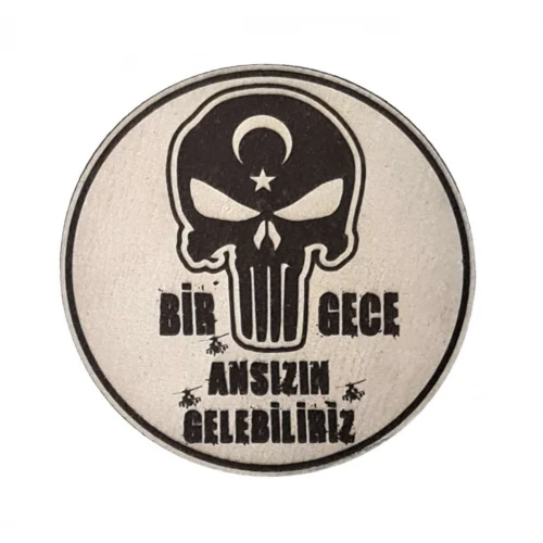 BİR GECE ANSIZIN GELEBİLİRİZ - Deri PEÇ - Arma - Askeri Patch