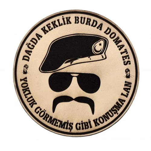 Dağda Keklik Burda Domates Deri PEÇ - Arma - Askeri Patch