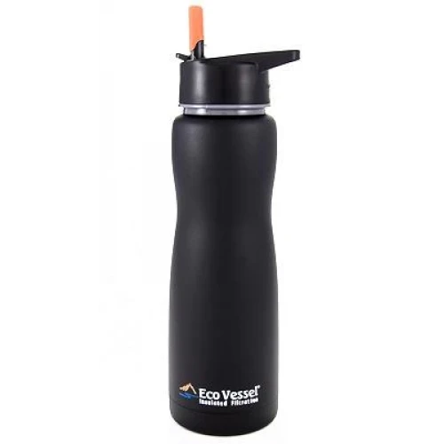 Eco Vessel Aqua Vessel Insulated Filtre Bottle Termos 0.75 Litre-SİYAH